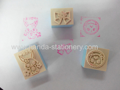 various cartoon plastic stamp  eva stamp wooden stamp 