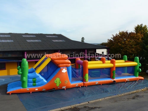 Inflatable Rentals Rock Climb Obstacle Course with Monster Slide