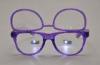 Transparent Purple Plastic Diffraction Glasses , Flip Up Glasses