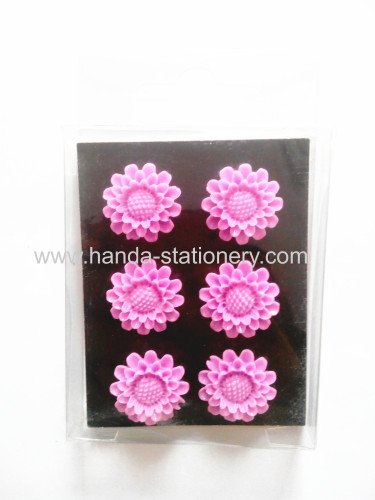 Game Party flower  shape resin Magnet Gift Magnetic Toys for Children  wooden magnet plastic magnets