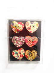Funny wooden heart shape toys,Hot Sale DIY Wooden Magnet Child Toy
