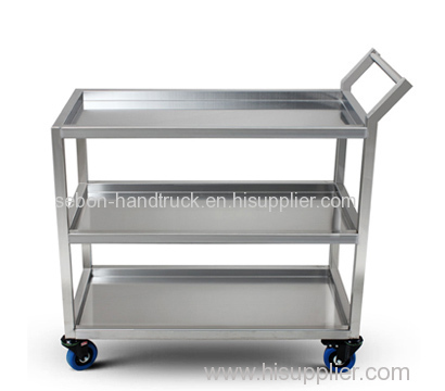 3-Shelf heavy duty stock cart with wheels