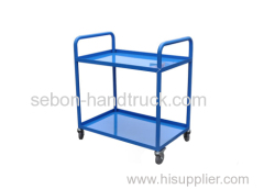 Industrial hand cart with double layers Heavy duty workshop tool cart