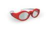 Custom Kids Lcd Lenses DLP Link 3D Glasses For TV Red Frame 120Hz