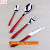 Frence Stainless Steel Cutlery Set With Red Plastic Handle