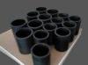 Black Graphite Filled PTFE Teflon Tube For Hydrochloric Acid Heat Exchanger
