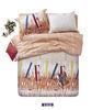 French Stylish Elle Brand Sateen Bedding Sets Orange Striped For Gift