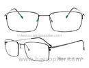 Thin Oval Titanium Optical Frames Silver For Unisex , Special Temples