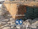 Customized Hexagonal Wire Netting Coated Polyethylene Gabion Boxes For Flood Bank