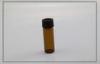 heat resistant PTFE septa Sample Glass Vials 15mm , amber color