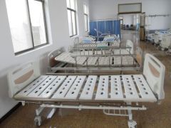 Stainless Steel Hospital Bed With Backrest Handle/medical bed/nursing bed