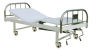 ABS stainless steel three cranks manual hospital bed with lifted guardrail
