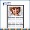 Custom printed wall calendars with 250gsm hard cardboard paper , glossy film lamination