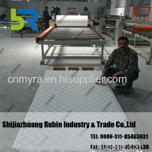 Water resistant gypsum ceiling board production plant