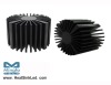 Aluminum Lustrous Modular Passive LED Cooler Φ160mmH150mm