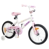 Tauki ESTELLA 16 inch Princess Kid Bike with RemovableTraining Wheels,Coaster Brake,for Girls, White