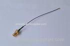 Black RF Cable Assembly I-PEX MHF Plug 20448-001R-081 To SMA Female RF 0.81 Cable