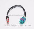 Double Fakra Connector Male to FM Radio Adapter With Pigtail RG 174 Cable