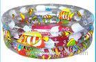 3-Ring Round Inflatable Swimming Pools for adults kids with one color pringting