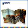 Colorful tri fold brochure printing services with film lamination , hot stamping
