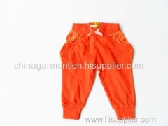 Girl's pants cotton single jersey