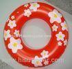 Infant inflatable swim ring , Pool with inflatable ring flower pringting