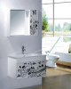 80CM PVC bathroom cabinet wall hung cabinet vanity for sale printing