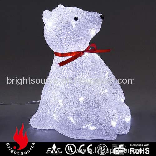 acrylic light red collar bear