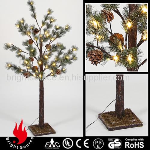 Pinecone Lighted Christmas Tree