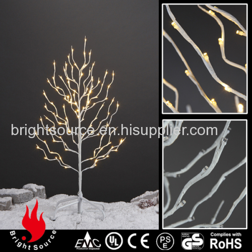 3Ft Warm White Lights Star Tree White Branches Artificial Christmas Tree