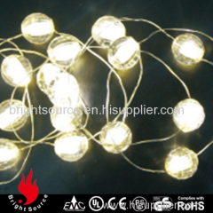 led mini christmas lights acylic ball string lights suitable for Christmas wedding party holiday decoration