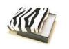 Eco-friendly Zebra Print Recycled Cardboard Gift Boxes for Jewelry Display