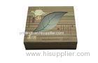 Food Paper / Cardboard Mooncake Gift Boxes With Leaf Shaped Window