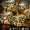 10L silver hollow heart warm white LED string christmas decorative lights