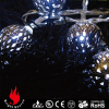 20L black iron ball cold white LED string decorative lights