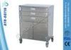 304 Stainless Steel Medical Trolley , Medicine Dispensing Trolley Two Doors