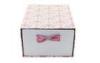 Custom Durable Ribbon Handle Cardboard Pink Gift Boxes For Clothes