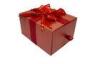 Recyclable Red Wedding Gift Box Drawer Type with Ribbon Tied