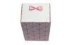 Pink Paper Packaging Gift Box With Tie Sticked / Recycled Plastic Boxes