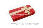 Square Recycled Red Cardboard Gift Boxes / Empty Chocolate Gift Boxes