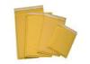 Yellow Paper Gift Bags With Handles , Bubble Kraft Mailer Bag