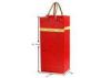 Wine Bags Red Gold Tree Heavy Paper Gift Holiday Christmas Strong Handles