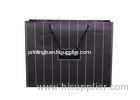 Black stripe Matte Lamination Colored Paper Bags With Handles