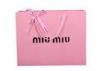 Pink Colored Paper Bags With Handles , girls shopping bag