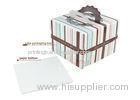 Foldable Cardboard Paper Boxes packaging cake with handle , 1200gsm