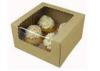 Cupcake / Bakery Paper Packaging Boxes , Kraft Cake Box Trays Insert