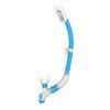 Professional Clear Blue Dry Diving Snorkel with PU Tube and Silicone Mouthpiece