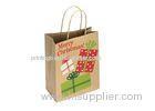 Pantone kraft Colored Paper Bags With Handles for shopping , Heat sealing