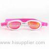 Custom Fashion Kids Prescription Swim Goggles With Nose Cover , Pink