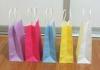 Recyclable Printed Paper Gift Bags / Block Bottom Brown Kraft Paper Bags